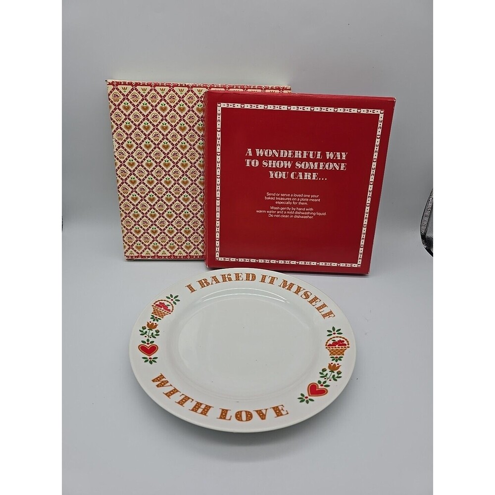 Avon Baked With Love Porcelain Plate Vintage Japan 1982